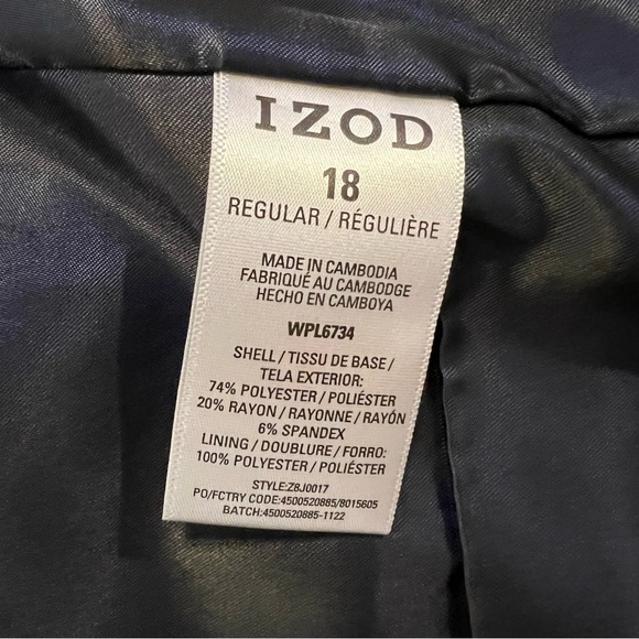 Izod black Sport Coat with Notched Lapels - Picture 5 of 5